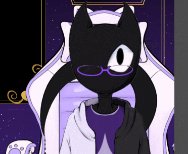 Terror, the current image I use for my streams. + a tail animation and animated blinking.